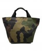 Herve Chapelierエルベシャプリエ）の古着「カモフラ舟型トートバッグ」｜グリーン