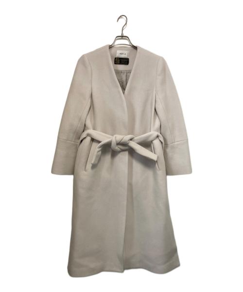 FRAY ID（フレイ アイディー）FRAY ID (フレイ アイディー) MANTECOノーカラーコート アイボリー サイズ:3の古着・服飾アイテム