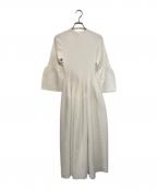huitユイット）の古着「ユイットブーケホールガーメントワンピース」｜ホワイト