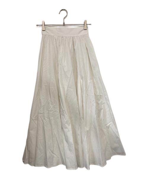 anuans（アニュアンス）anuans (アニュアンス) ギャザーボリュームスカート ホワイト サイズ:Ｓの古着・服飾アイテム