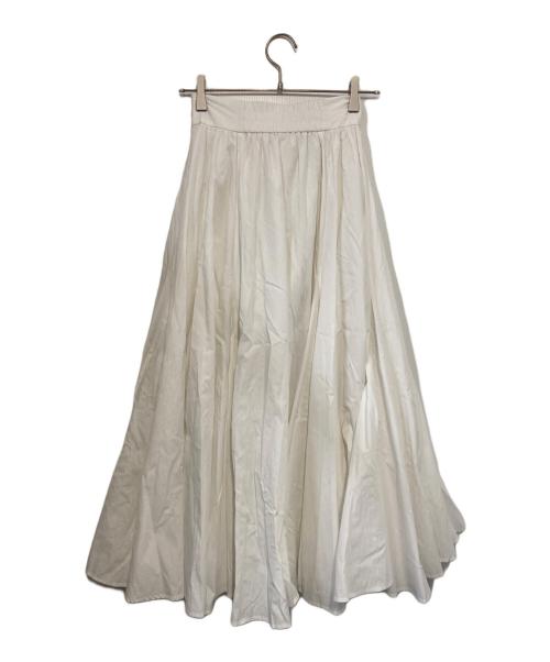 anuans（アニュアンス）anuans (アニュアンス) ギャザーボリュームスカート ホワイト サイズ:Ｓの古着・服飾アイテム