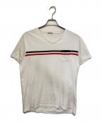 MONCLERモンクレール）の古着「MAGLIA SCOLLO A V V NECK JUMPER / マグリアVネックカットソー」｜ホワイト