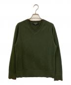 PAUL SMITHポールスミス）の古着「Vネックカシミヤニット」｜グリーン