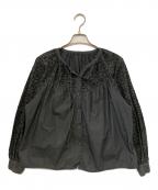 Spick and Spanスピック＆スパン）の古着「コットンポプリンエンブロイダリーブラウス」｜グレー