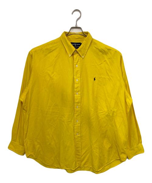 RALPH LAUREN（ラルフローレン）RALPH LAUREN (ラルフローレン) シルクコットンツイルBLAKEシャツ イエロー サイズ:XXLの古着・服飾アイテム