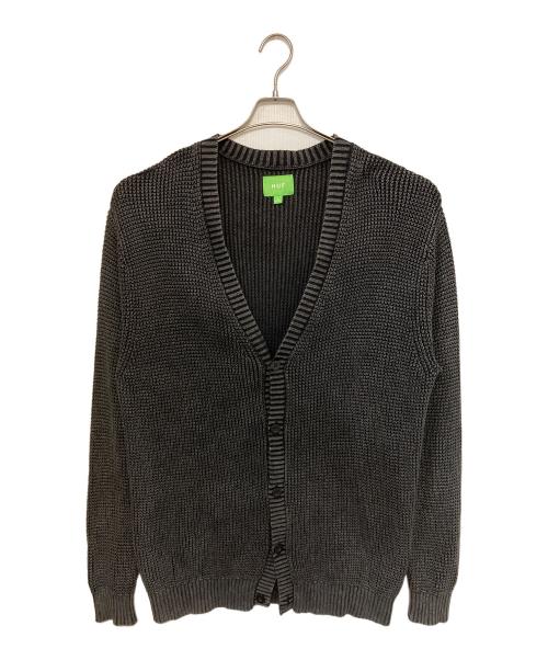 HUF（ハフ）HUF (ハフ) ニットカーディガン ブラック サイズ:Ⅼの古着・服飾アイテム