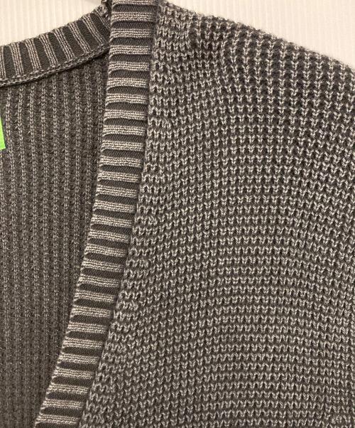 HUF（ハフ）HUF (ハフ) ニットカーディガン ブラック サイズ:Ⅼの古着・服飾アイテム
