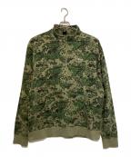 HUFハフ）の古着「CONTRA 1/4 ZIP FLEECE/ハーフジップスウェット」｜カーキ