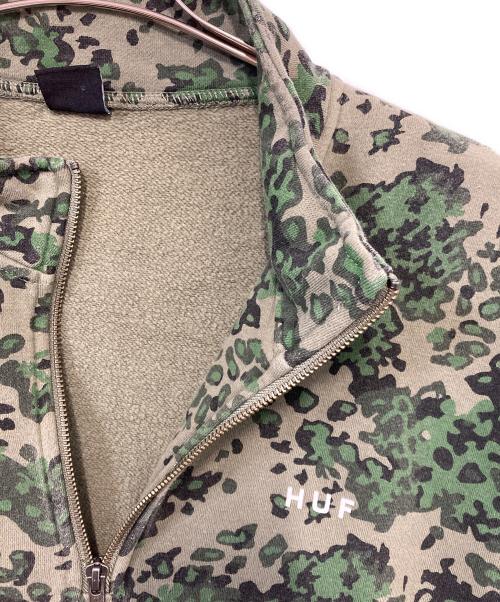 HUF（ハフ）HUF (ハフ) CONTRA 1/4 ZIP FLEECE/ハーフジップスウェット カーキ サイズ:Ｌの古着・服飾アイテム