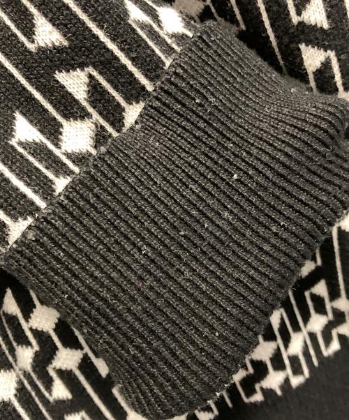 HUF（ハフ）HUF (ハフ) PARADOX KNIT POLO/ニットポロシャツ ブラック×ホワイト サイズ:XLの古着・服飾アイテム