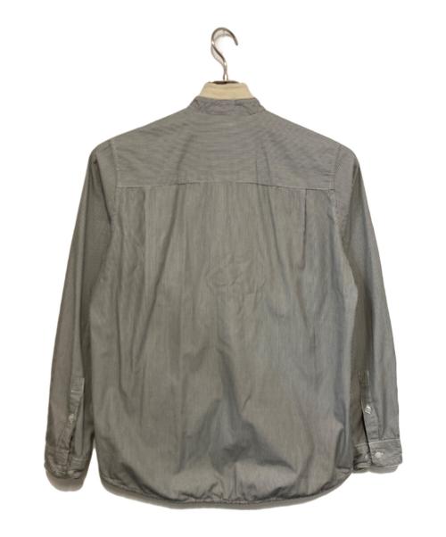 UNDERCOVERISM（アンダーカバーイズム）UNDERCOVERISM (アンダーカバーイズム) 裏縮絨バンドカラーシャツ ブルー×ホワイト サイズ:2の古着・服飾アイテム