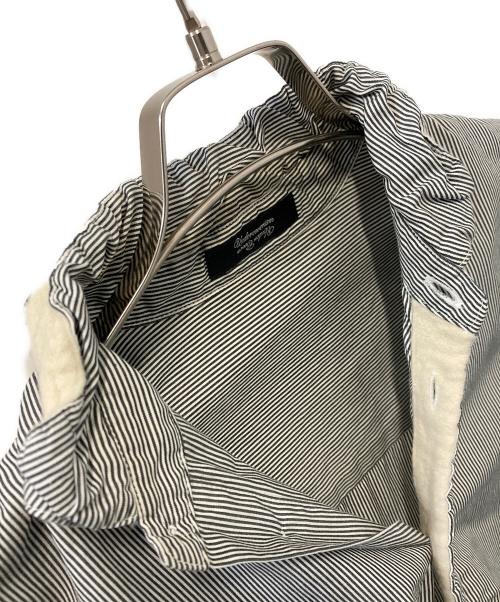 UNDERCOVERISM（アンダーカバーイズム）UNDERCOVERISM (アンダーカバーイズム) 裏縮絨バンドカラーシャツ ブルー×ホワイト サイズ:2の古着・服飾アイテム