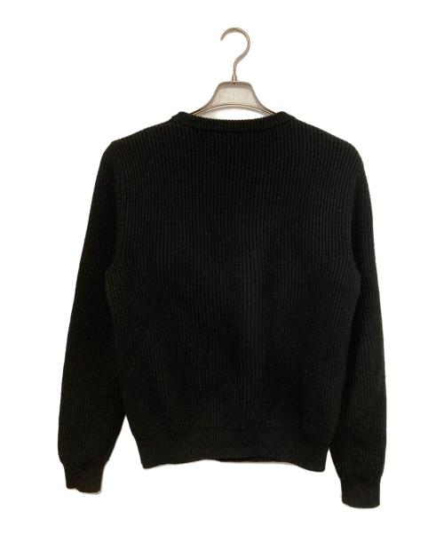CELINE（セリーヌ）CELINE (セリーヌ) トリオンフワンポイントリブニット ブラック サイズ:Ｍの古着・服飾アイテム