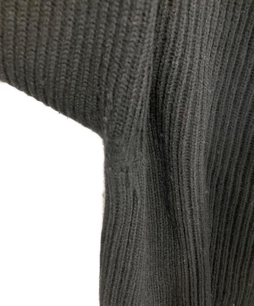 CELINE（セリーヌ）CELINE (セリーヌ) トリオンフワンポイントリブニット ブラック サイズ:Ｍの古着・服飾アイテム