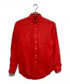 POLO RALPH LAURENポロ・ラルフローレン）の古着「リネンシャツ」｜レッド
