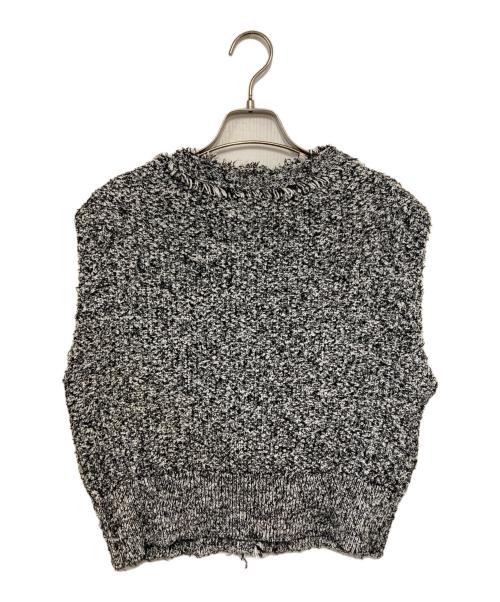 Spick and Span（スピックアンドスパン）Spick and Span (スピックアンドスパン) ツィードニットベスト ブラック×ホワイト サイズ:不明の古着・服飾アイテム