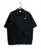 NIKEナイキ）の古着「CLUB OXFORD BOTTON UP S/S/ショートスリーブ オックスフォード ボタンアップ シャツ」｜ブラック