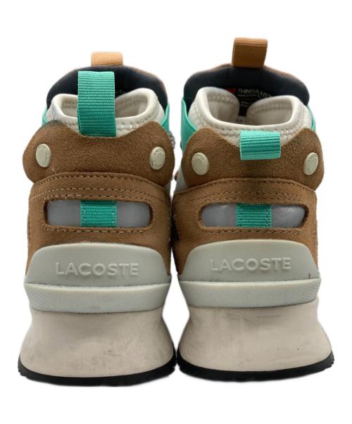 LACOSTE（ラコステ）LACOSTE (ラコステ) ハイカットスニーカー アイボリー×ブラウン サイズ:23cmの古着・服飾アイテム
