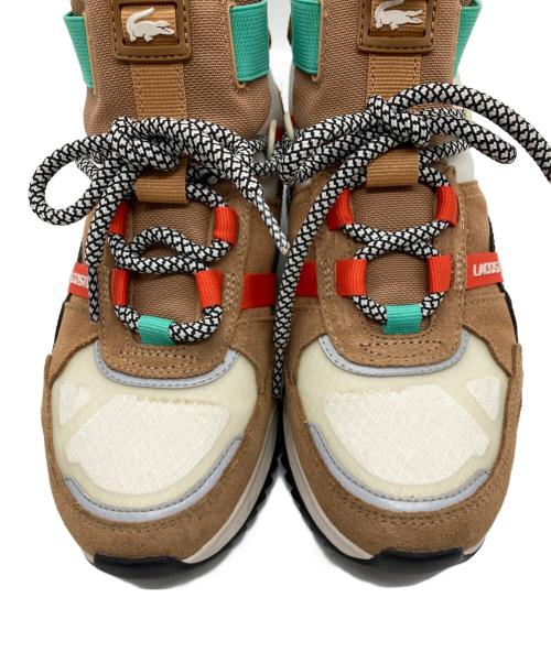 LACOSTE（ラコステ）LACOSTE (ラコステ) ハイカットスニーカー アイボリー×ブラウン サイズ:23cmの古着・服飾アイテム
