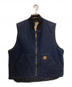CarHarttカーハート）の古着「ダック地ベスト」｜ネイビー