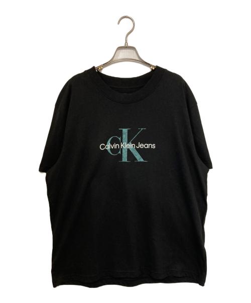 Calvin Klein（カルバンクライン）Calvin Klein (カルバンクライン) ロゴプリントTシャツ ブラック サイズ:XXLの古着・服飾アイテム