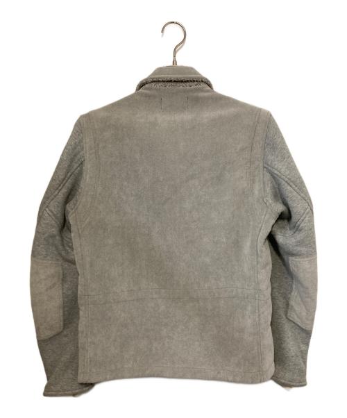 eYe COMME des GARCONS JUNYAWATANABE MAN（アイ コム デ ギャルソン ジュンヤ ワタナベ マン）eYe COMME des GARCONS JUNYAWATANABE MAN (アイ コム デ ギャルソン ジュンヤ ワタナベ マン) スリーブ切替ムートンジャケット グレー サイズ:XSの古着・服飾アイテム