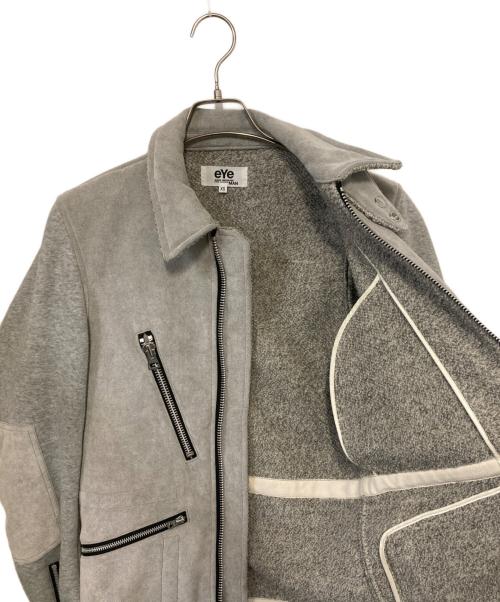 eYe COMME des GARCONS JUNYAWATANABE MAN（アイ コム デ ギャルソン ジュンヤ ワタナベ マン）eYe COMME des GARCONS JUNYAWATANABE MAN (アイ コム デ ギャルソン ジュンヤ ワタナベ マン) スリーブ切替ムートンジャケット グレー サイズ:XSの古着・服飾アイテム