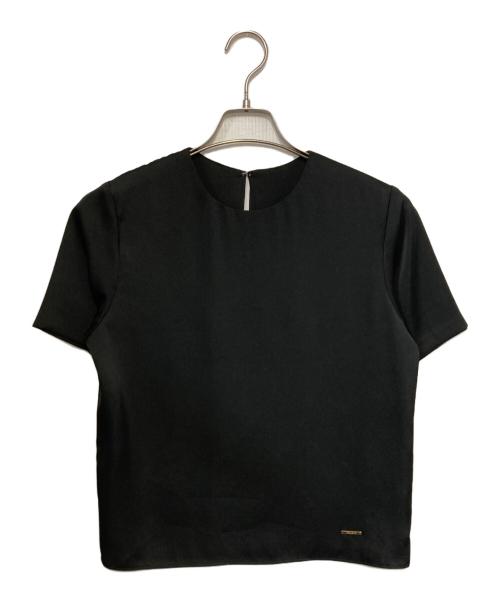 NOLLEY'S（ノーリーズ）NOLLEY'S (ノーリース) オトナサテンTブラウス ブラック サイズ:36の古着・服飾アイテム