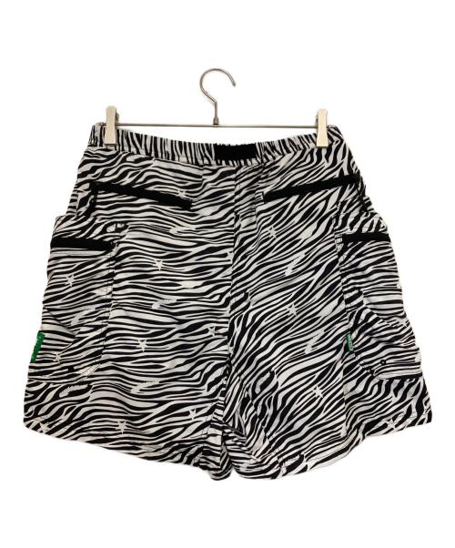 GRIP SWANY（グリップスワニー）GRIP SWANY (グリップスワニー) ATMOS (アトモス) GEAR SHORTS / ゼブラ柄ハーフパンツ ブラック×ホワイト サイズ:Ｍの古着・服飾アイテム