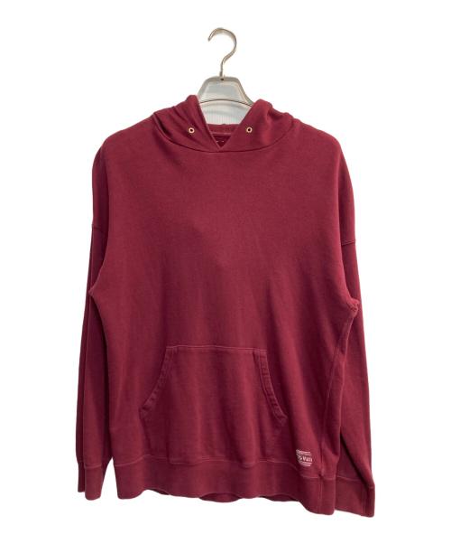 VISVIM（ビズビム）VISVIM (ビズビム) VNTG BASIC STENCIL JUMBO HOODIE P.O. ボルドー サイズ:1の古着・服飾アイテム