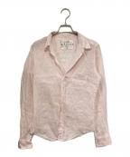 Frank&Eileenフランクアンドアイリーン）の古着「リネンシャツ」｜レッド×ホワイト