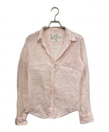 Frank&Eileen（フランクアンドアイリーン）の古着「リネンシャツ」｜レッド×ホワイト