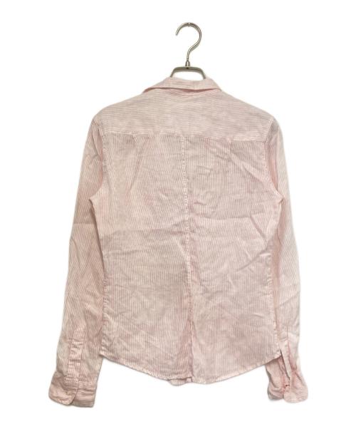 Frank&Eileen（フランクアンドアイリーン）Frank&Eileen (フランクアンドアイリーン) リネンシャツ レッド×ホワイト サイズ:XSの古着・服飾アイテム