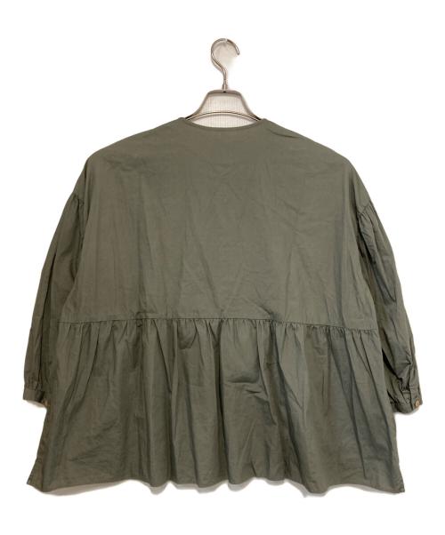 オオカミとフクロウ（オオカミトフクロウ）オオカミとフクロウ (オオカミトフクロウ) ペプラムブラウス/オオカミと白バラのクスクス グレー サイズ:記載なしの古着・服飾アイテム