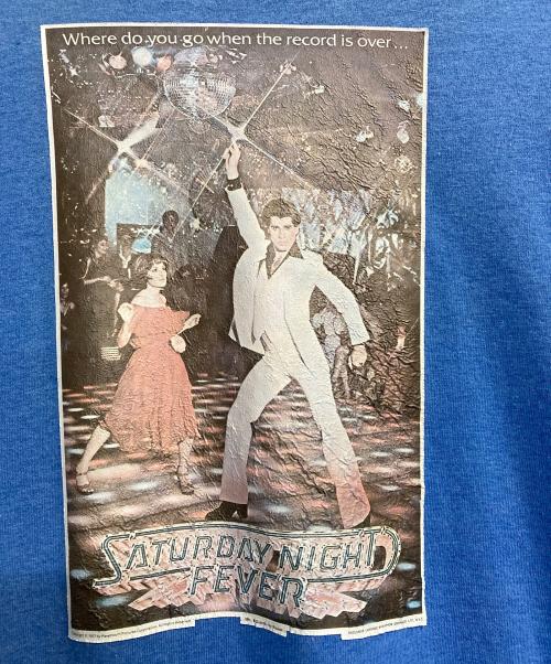 SATURDAYNIGHTFEVER（サタデイナイトフィーバー）SATURDAYNIGHTFEVER (サタデイナイトフィーバー) ムービーTシャツ ブルー サイズ:記載なしの古着・服飾アイテム
