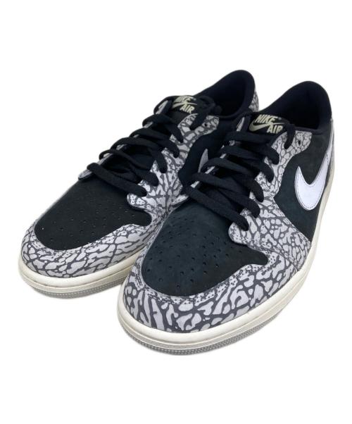 NIKE（ナイキ）NIKE (ナイキ) AIR JORDAN1 RETRO LOW グレー×ブラック サイズ:27の古着・服飾アイテム
