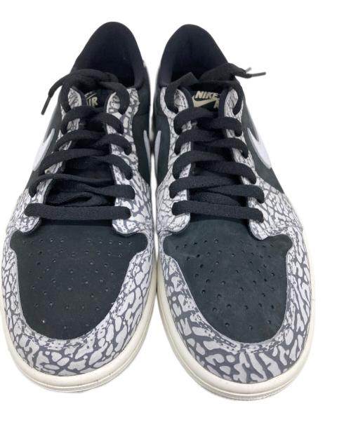 NIKE（ナイキ）NIKE (ナイキ) AIR JORDAN1 RETRO LOW グレー×ブラック サイズ:27の古着・服飾アイテム