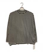 journal standard luxeジャーナルスタンダード ラックス）の古着「コットンリヨセルボーダーカットソー」｜ブラック×ホワイト