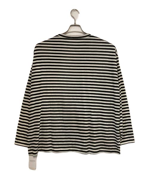 journal standard luxe（ジャーナルスタンダード ラックス）journal standard luxe (ジャーナルスタンダード ラックス) コットンリヨセルボーダーカットソー ブラック×ホワイト サイズ:Ｆの古着・服飾アイテム