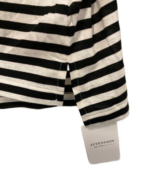 journal standard luxe（ジャーナルスタンダード ラックス）journal standard luxe (ジャーナルスタンダード ラックス) コットンリヨセルボーダーカットソー ブラック×ホワイト サイズ:Ｆの古着・服飾アイテム