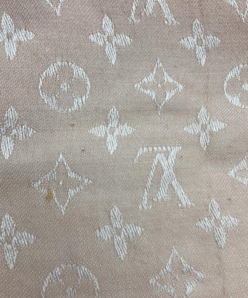 LOUIS VUITTON（ルイ ヴィトン）LOUIS VUITTON (ルイ ヴィトン) ウールシルクモノグラム大判ショール / ストール ピンクの古着・服飾アイテム