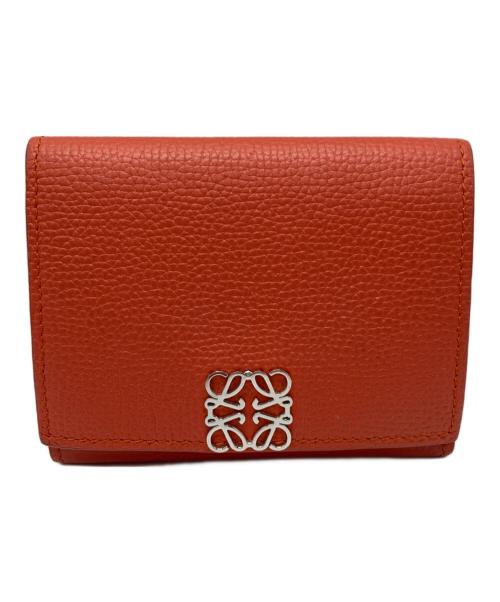 LOEWE（ロエベ）LOEWE (ロエベ) アナアグラムトライフォールドウォレット オレンジの古着・服飾アイテム