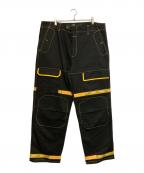 MARITHE+FRANCOIS GIRBAUDマリテフランソワジルボー）の古着「ジルボー シャトルパンツ」｜ブラック×イエロー