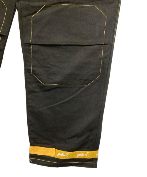 MARITHE+FRANCOIS GIRBAUD（マリテフランソワジルボー）MARITHE+FRANCOIS GIRBAUD (マリテフランソワジルボー) ジルボー シャトルパンツ ブラック×イエロー サイズ:106㎝（Ｗ42）の古着・服飾アイテム