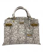 GUESSゲス）の古着「パイソン柄ハンドバッグ」｜グレー