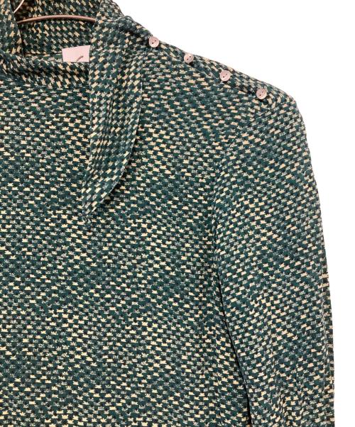 6(ROKU) BEAUTY&YOUTH（ロク ビューティーアンドユース）6(ROKU) BEAUTY&YOUTH (ロク ビューティーアンドユース) PRINT ONE PIECE グリーン サイズ:36の古着・服飾アイテム