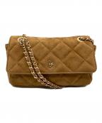 PARIS/64パリ64）の古着「Versailles Mini/スウェードキルティングハンドバッグ」｜ブラウン