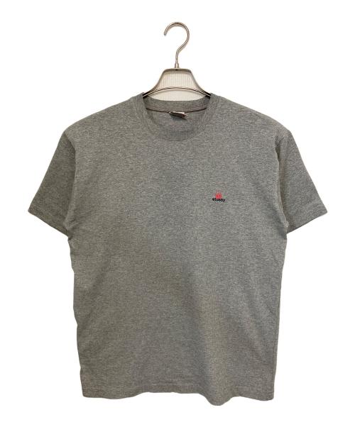 stussy（ステューシー）stussy (ステューシー) ワンポイント刺繍Tシャツ グレー サイズ:Mの古着・服飾アイテム