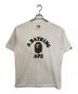 A BATHING APE（ア ベイシング エイプ）の古着「COLLAGE TEE/ロゴプリントカレッジTシャツ」｜ホワイト
