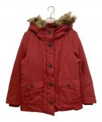 Comptoir des Cotonniersコントワー・デ・コトニエ）の古着「ファー付ダウンジャケット」｜レッド